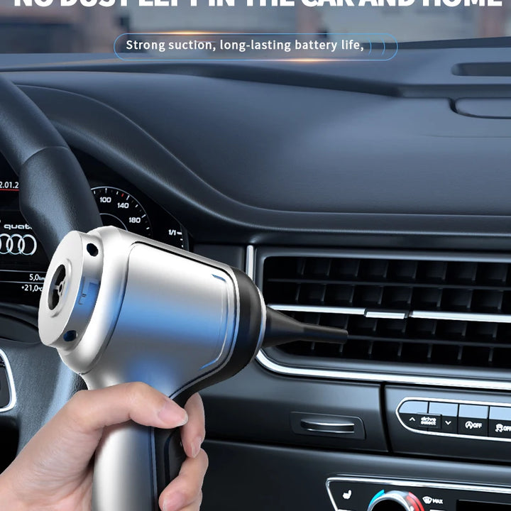 Portable Wireless Car Vacuum – 4-in-1 Handheld Cleaner with Powerful Suction for Home & Auto