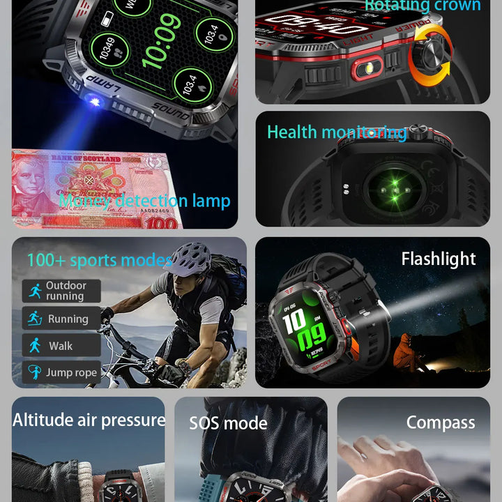 Men’s Waterproof Smartwatch with Bluetooth Calls & Fitness Tracking