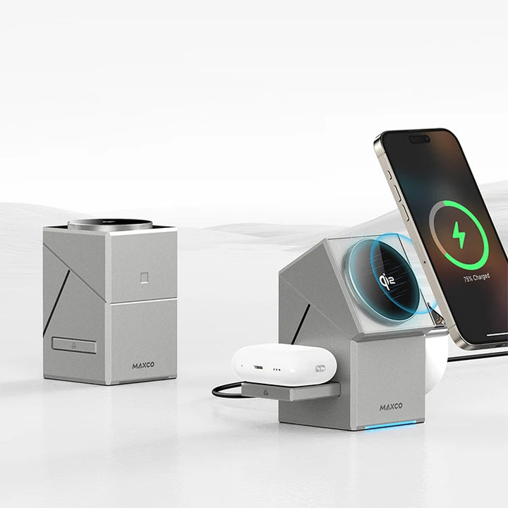 Qi2 3-in-1 Wireless Charger with Auto-Rotating Dock