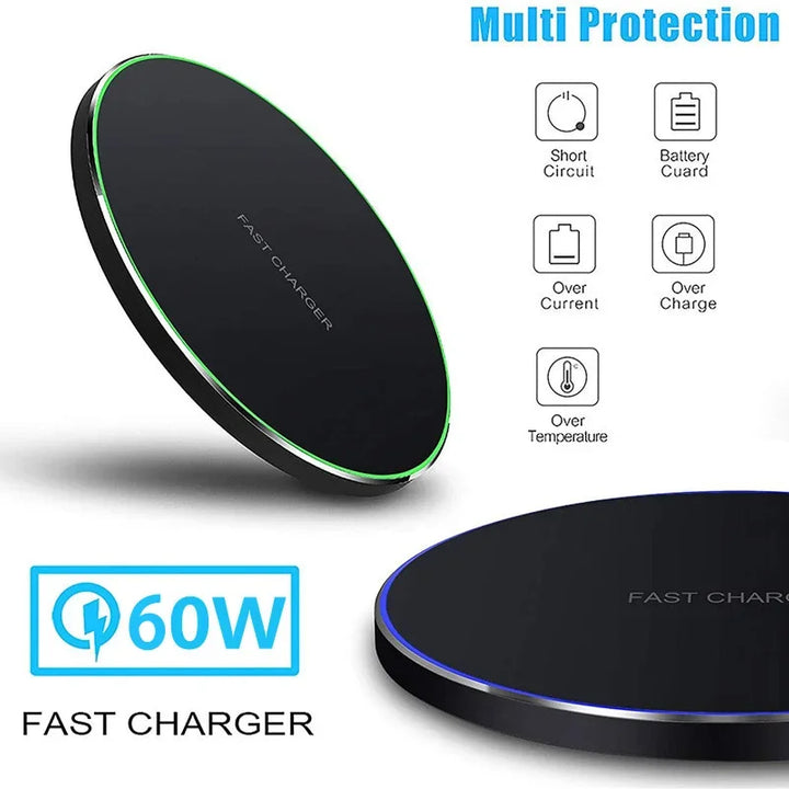 Fast Wireless Charging Pad for iPhone & Samsung Devices