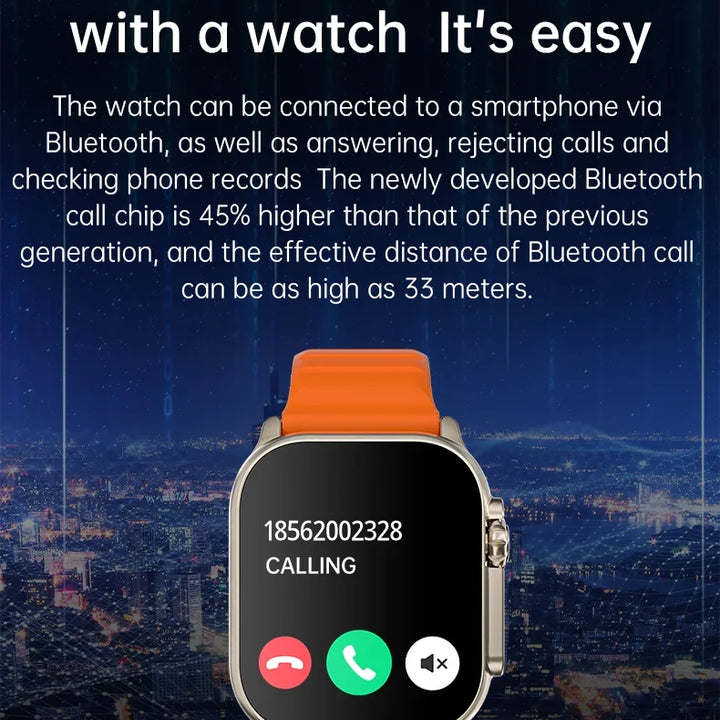 T900 Ultra 2 Smartwatch 49mm – Bluetooth Calls, NFC & Wireless Charging