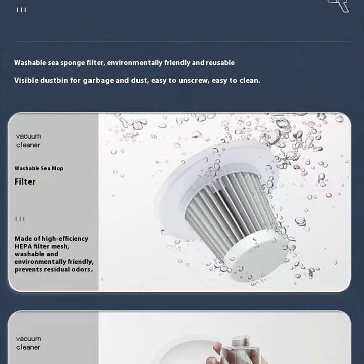 Handheld Car Wireless Vacuum Cleaner - Dry & Wet Use