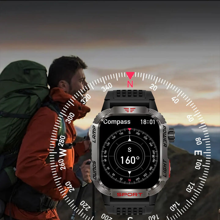 Men’s Waterproof Smartwatch with Bluetooth Calls & Fitness Tracking