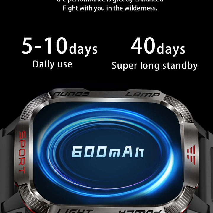 Men’s Waterproof Smartwatch with Bluetooth Calls & Fitness Tracking