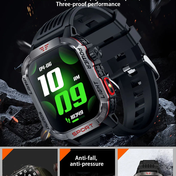 Men’s Waterproof Smartwatch with Bluetooth Calls & Fitness Tracking