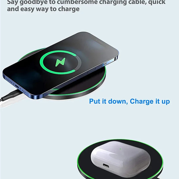 Fast Wireless Charging Pad for iPhone & Samsung Devices