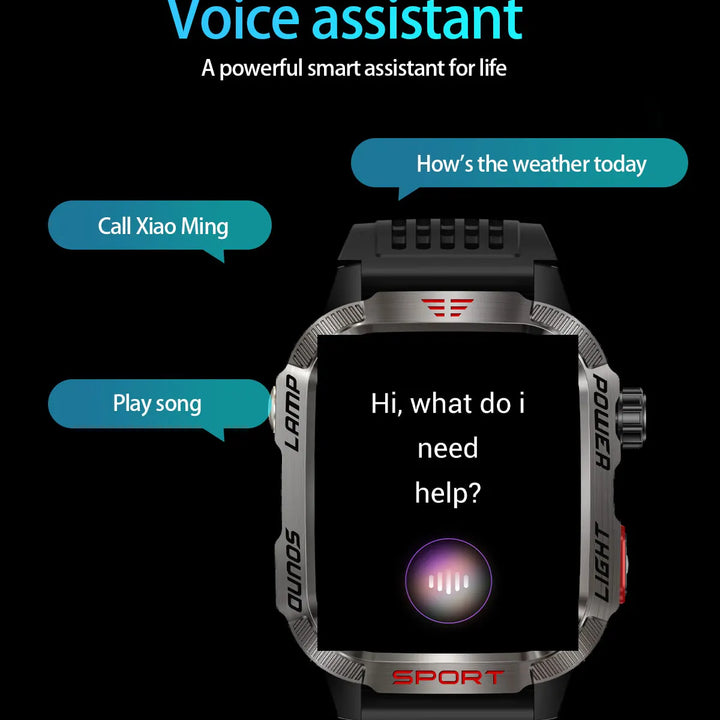 Men’s Waterproof Smartwatch with Bluetooth Calls & Fitness Tracking