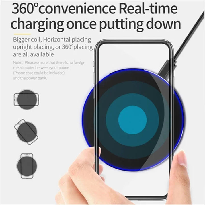 Fast Wireless Charging Pad for iPhone & Samsung Devices